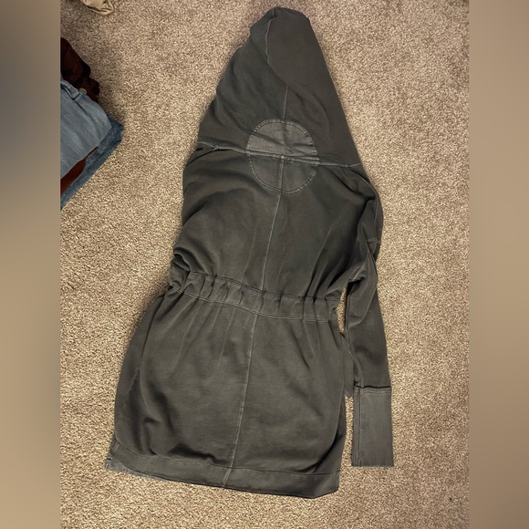 Free People - Grey Studio City Cardigan Jacket with Hoodie - Picture 5 of 6